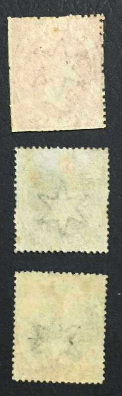 MOMEN: ST LUCIA SG #1-3 1860 SMALL STAR MINT OG H £625 LOT #61597