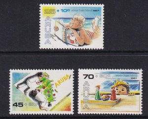 Aruba   #B7-B9   MNH  1987  child welfare