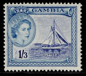 GAMBIA QEII SG179, 1s 3d ultramarine & pale blue, M MINT. Cat £19.