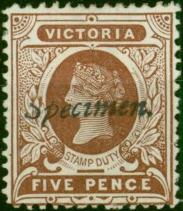 Victoria 1899 5d Red-Brown Specimen SG364s Good MM