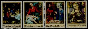 Burundi 222-5 MNH Christmas, Art, Paintings