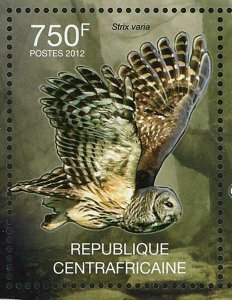 Owls Stamp Asio Flammeus Asio Otus Strix Varia S/S MNH #3636 / Bl.942