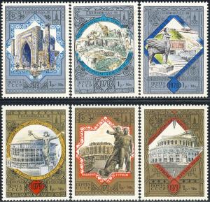 Russia 1979 Sc B121-6 Moscow Olympics Architecture Stamp MNH