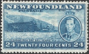 Newfoundland SC#241 24¢ Loading Ore, Bell island (1937) MLH