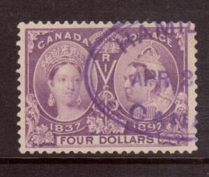 Canada #64 Very Fine Used With Ideal Hamilton Oval Date Cancel In Purple