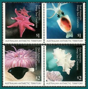 AAT 2017 Deep Sea Creatures, MNH  #L208-L211,SG271-SG274