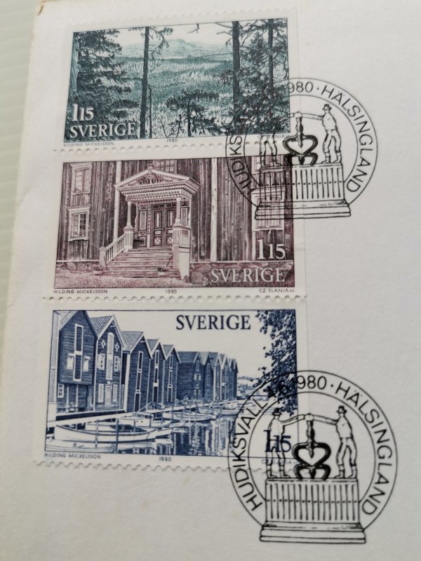 SWEDEN 1980 FDC- TOURIST ATTRACTIONS IN SWEDEN