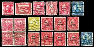 Scott 319//648 2c-8c 16 Total Used Fine+ Cat $28.35