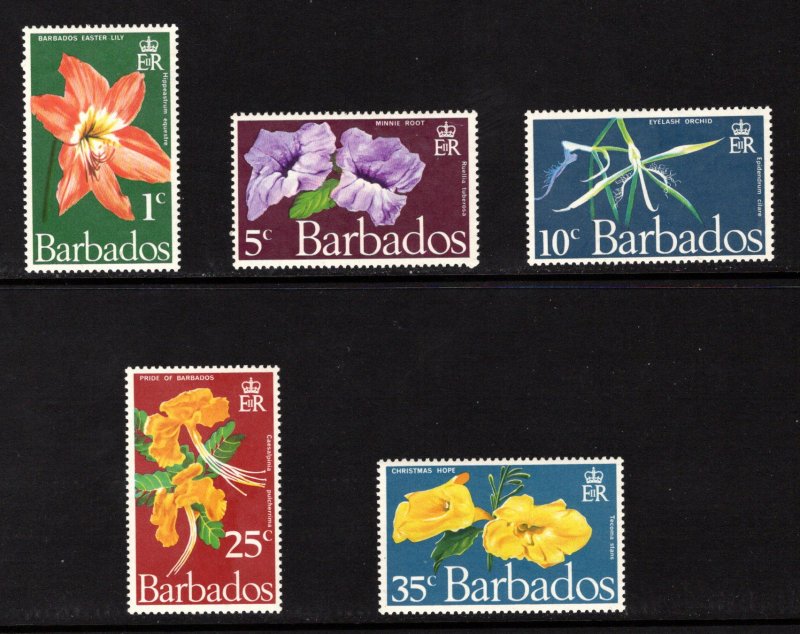 BARBADOS  SC# 348-352  FVF/MNH