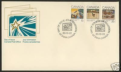 Canada 870-2 on FDC Christmas