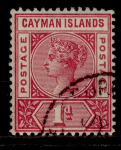 CAYMAN ISLANDS SG2a, 1d pale-carmine, FINE USED. Cat £16.