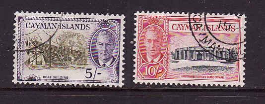 D3-Cayman Is.-Scott#133-34-two used KGVI-top values of set-1