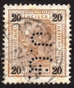 1904, Austria 20h, Franz Joseph, Used, Sc 98