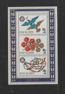 COOK ISLANDS #B87 1980 ROTARY MINT VF NH O.G S/S