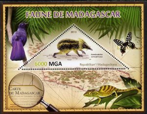 MADAGASCAR - 2013 - Streaked Tenrec - Perf Souv Sheet - MNH-Private Issue