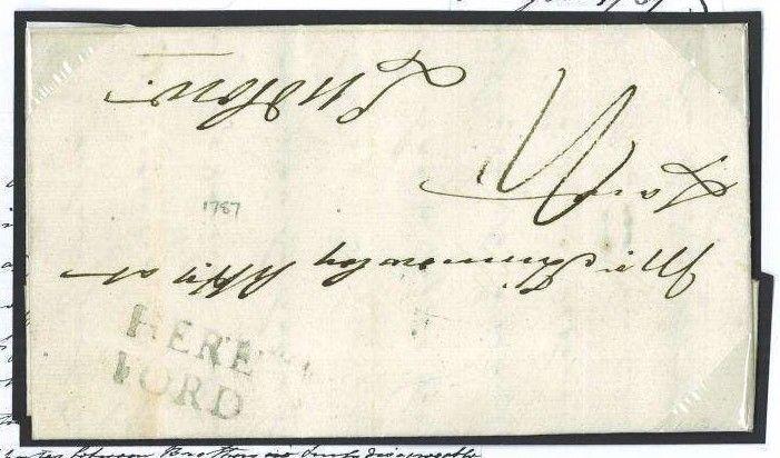 A199 Great Britain Cover 1787 Early HEREFORD Namestamp EL/Ludlow