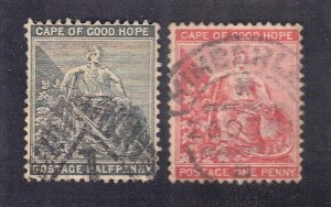 CAPE OF GOOD HOPE SCOTT #41,43  1884-98