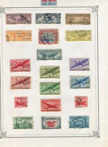 USA; 1920s-1940s early Airmail issues fine used Lot on Album Pages