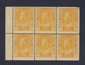 6x Canada WW1 Admiral Stamps; #105b -1c BP of 6 MNH F+ GV= $120.00 (SC16)