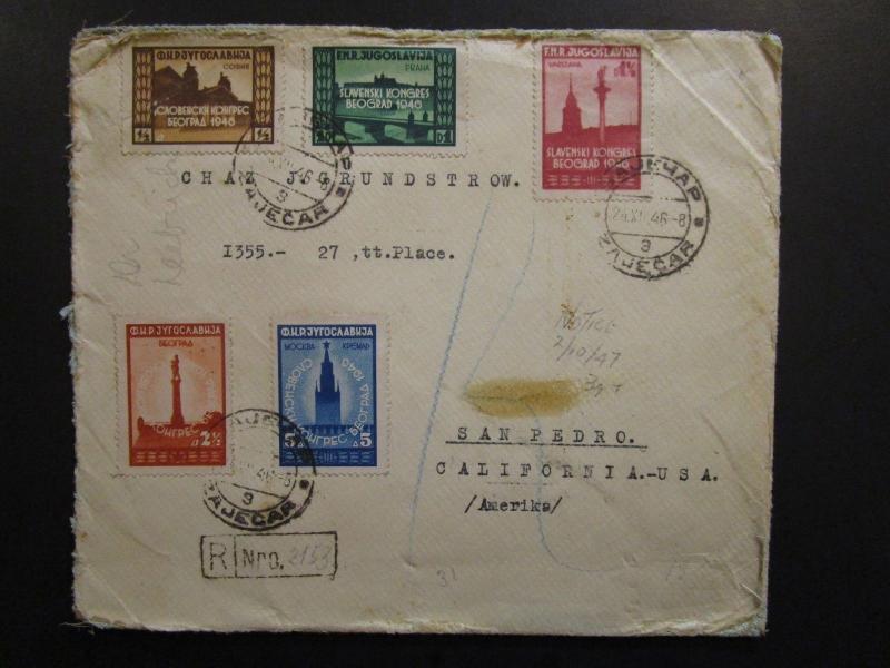 Yugoslavia 1947 Airmail Cover to USA - Z6433 