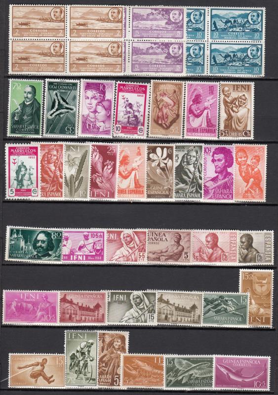 Spanish Colonies - small stamp collection -1 - MNH (1945)