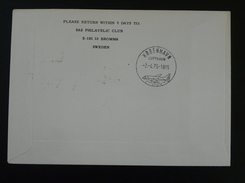 first flight cover Beirut Lebanon to Copenhagen SAS 1975 ref 99943