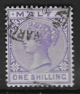 MALTA SG28 1885 1/= VIOLET USED