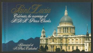 St Lucia 549 Booklet SB1 MNH Prince Charles, Princess Diana Wedding