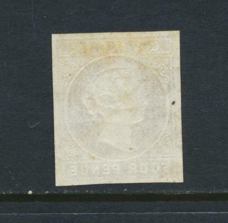 GAMBIA 1869, 4d BROWN, VF MLH SG#1 CAT£600 (SEE BELOW)