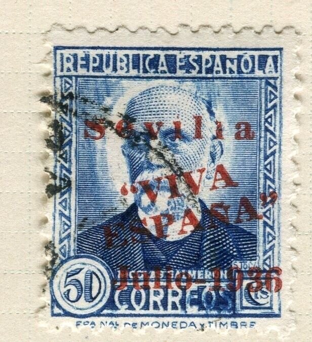 SPAIN; 1930s early Civil War period fine used Local issue, Sevilla