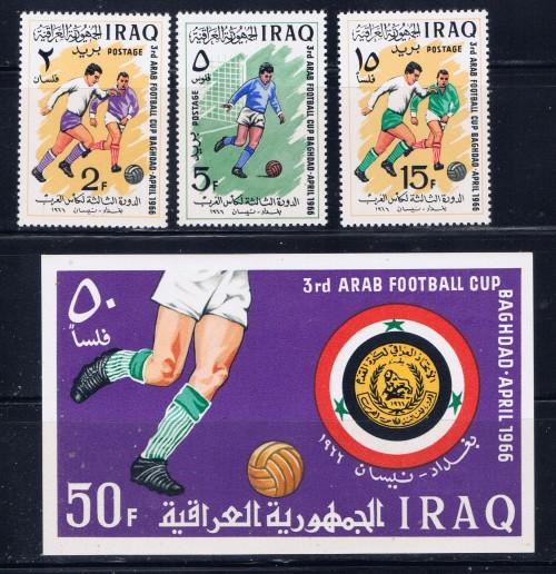 Iraq 403-06 Lightly Hinged 1966 Soccer set 