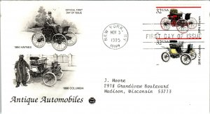 US 3019-3023 Cars PCS Set of Three Typed FDC