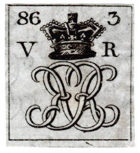 (I.B) QV Revenue : Impressed Duty Cypher Seal (Royal Crown) (863)