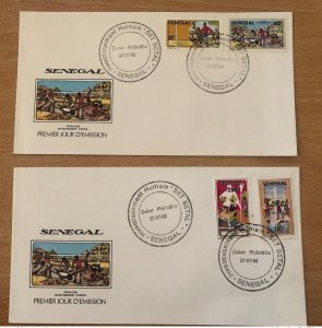 1992 Senegal FDC Mi. 1199 1202 Operation Human Investment Set Setal-