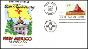 Scott 1191 4 Cents New Mexico Fluegel FDC - Unaddressed Planty 1191-12