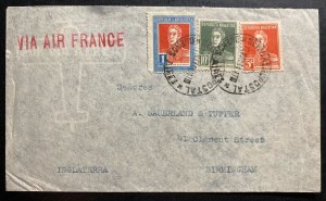 1934 Buenos Aires Argentina Airmail Cover to Birmingham England Via Air france