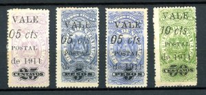 1911 Nicaragua Scott #'s 273, v275-76, and 278 O/P MH Revenues for Posta...