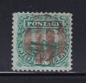 117 VF used neat Red fancy cancel with nice color cv $ 280 ! see pic !