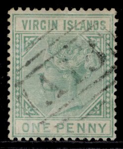 BRITISH VIRGIN ISLANDS QV SG24, 1d emerald-green, FINE USED. Cat £90.