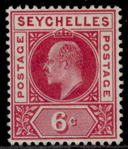 SEYCHELLES EDVII SG48, 6c carmine, M MINT.