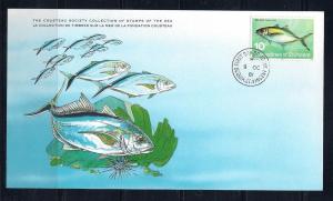 St. Vincent FDC card Sc 218 Cousteau Soc. Bar Jack L46