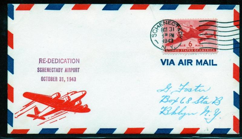 US Flight Airport Dedication Schenectady NY 1943 A21