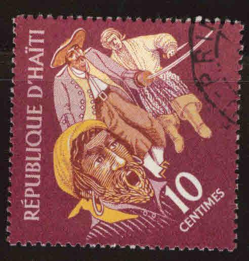 Haiti  Scott 476 Used Pirates of the Caribean stamp CTO