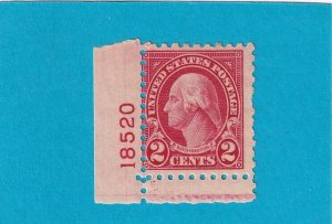 US 583 MNH OG PNS (PLATE NUMBER SINGLE)