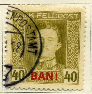 AUSTRIA ROMANIAN OCCUPATION; 1917 Feldpost issue fine used 'BANI' 40b.  