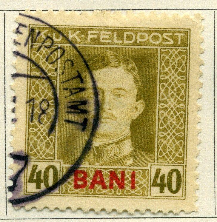 AUSTRIA ROMANIAN OCCUPATION; 1917 Feldpost issue fine used 'BANI' 40b.  