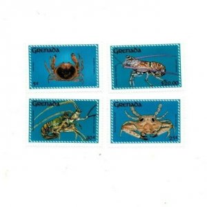 Grenada - 1990 - Crustaceans - Set Of 4 Stamps - MNH