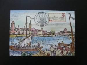 medieval history 750 years of Spandau city maximum card Berlin 1982