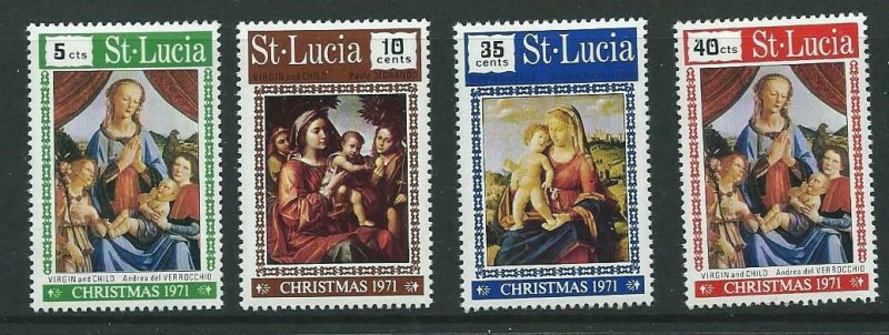 ST.LUCIA SG319/22 1971 CHRISTMAS MNH