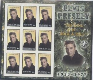 ELVIS PRESLEY Sheet of 9 MNH - St.Vincent & Palm Island E1